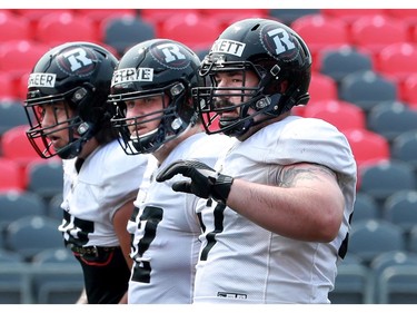 It was hot and sticky as the temperature soared at the Ottawa Redblacks training camp at TD Place Monday.