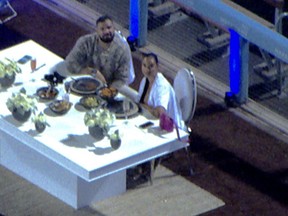 Drake enjoys a dinner date at an empty Dodger Stadium.