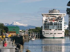 Cruise ships in Juneau, Alaska harbor