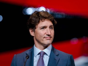 Canadian Prime Minister Justin Trudeau holds a press conference on the airline industry in Montreal, Quebec on July 15, 2021.