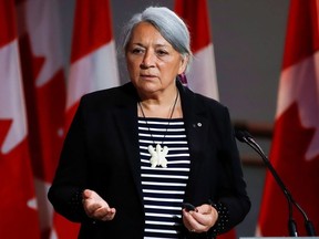 Mary Simon attends a news conference where she is announced as the next Governor General of Canada in Gatineau on July 6, 2021.