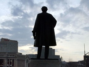 The statue of Sir Wilfrid Laurier on Parliament Hill