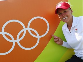 Brooke Henderson poses during a practice round prior to the start of the women's golf at the Rio 2016 Olympic Games. The Smiths Falls native is also representing Canada at the Tokyo Games, which open Friday. Scott Halleran/Getty Images/file photo ORG XMIT: POS2016081518590459