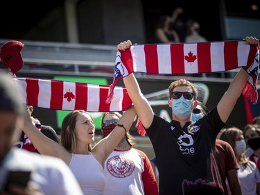 Smiles may have been hidden under masks for the most part but the energy was cranked up with the fans excited to be back in seats in the stands.