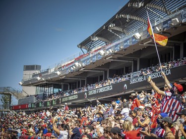 Atletico Ottawa host their first home game against the HFX Wanderers FC in the first game in front of fans Saturday, August 14, 2021, at TD Place. The stands appear packed.