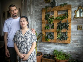Cory Baird and Marhlee Gaudet, who lost all their belongings in a fire, were at Eldon's Pantry on Sunday, Aug. 29, 2021. The eatery will be closed until Saturday while they sort things out.