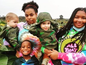 Jennifer McDuffie-Moore pictured with some of her children.