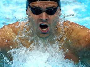 Michael Andrew of Team United States competes in the men's 200-metre individual medley semifinal at the Tokyo Aquatics Centre on July 29, 2021.