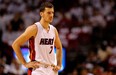 Goran Dragic #7 of the Miami Heat looks on during Game 4 of the Eastern Conference Semifinals of the 2016 NBA Playoffs against the Toronto Raptors at American Airlines Arena on May 9, 2016 in Miami, Florida.