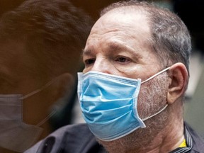Harvey Weinstein, who was extradited from New York to Los Angeles to face sex-related charges, listens in court during a pre-trial hearing in Los Angeles, July 29, 2021.