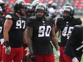 Ottawa Redblacks  defensive lineman Cleyon Laing (No. 90) always wants to play at a higher level.