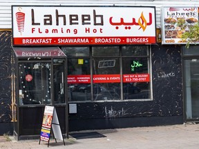 Laheeb Flaming Hot restaurant at 947 Somerset Street W.