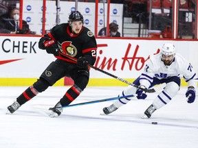The Senators drafted Logan Brown, left, 11th overall in 2016, but he never solidified a spot on the team's roster.