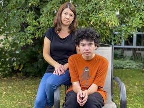 Anja Polisak and her son Declan have been dealing with no bus service for his school.