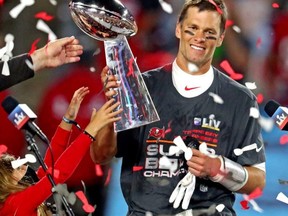 Tampa Bay Buccaneers quarterback and Super Bowl champ Tom Brady says he’d like to play into his late 40s.