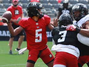 Untested rookie quarterback Caleb Evans could get the start when the Ottawa Redblacks play host to the Edmonton Elks on Tuesday night.