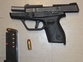 An image released by Toronto Police of a prohibited Taurus handgun seized on Wednesday, May 19, 2021.