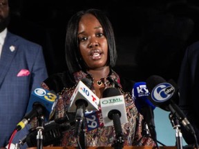 Rickia Young, a mother who was assaulted by Philadelphia police in front of her toddler, speaks out after city of Philadelphia offered her a settlement of $2 million.