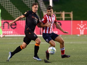 Atletico Ottawa playing against Forge FC.