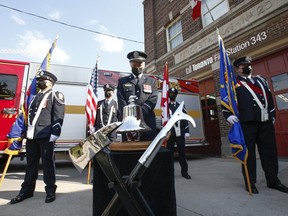 Toronto Fire Service held a memorial on Saturday, Sept. 11, 2021, at Fire Station 343 on St. Clair Ave. W. for the victims of 9/11, including the 343 FDNY firefighters, who were killed 20 years ago when the World Trade Centre buildings came crashing down after being attacked by terrorists.