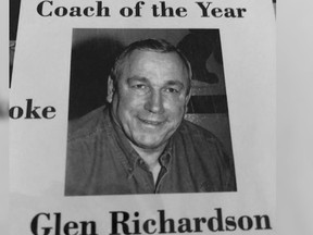Glen Richardson being named Eastern Ontario Junior B Hockey League Coach of the Year.