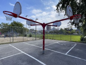 Outdoor basketball courts at the Plant Recreation Centre on Somerset Street.