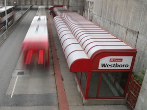 The president of the union representing OC Transpo drivers says the steel overhanging awning at Westboro Station is a hazard that must be removed.