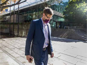 Alexander Shevalev leaves BC Supreme Court in Vancouver, BC Wednesday, September 15, 2021.