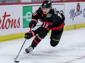 Senators winger Tim Stuetzle had drawn four penalties in Saturday's game, but the one he was assessed in the third period proved costly.