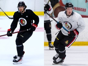 Ottawa Senators prospects Egor Sokolov (left) and Lassi Thomson.