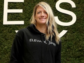 Jessica Turanec, owner of Elevate Spin, rented out some of her spin cycles to generate revenue during the early months of the lockdown imposed during the COVID-19 pandemic.