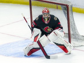 Ottawa Senators goalie Mads Sogaard, Sept. 18, 2021.