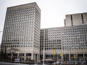 A file photo shows the downtown Ottawa headquarters of the Department of National Defence.