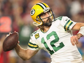 Quarterback Aaron Rodgers won't play this weekend against the Chiefs.