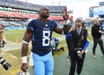 Tennessee Titans running back Adrian Peterson leaves the field after a win against the New Orleans Saints.