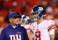 The Giants fired offensive coordinator Jason Garrett (left) on Tuesday.