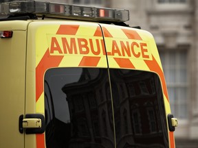 Door of the emergency ambulance car