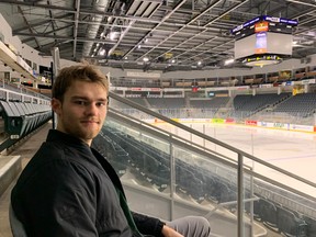 Shane Wright, expected to be first overall selection at 2022 NHL entry draft, at the Leon’s Centre in Kingston.