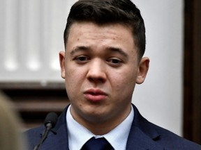 Kyle Rittenhouse starts to get emotional a second time as he is on the witness stand during his trial at the Kenosha County Courthouse in Kenosha, Wis., Nov. 10, 2021.