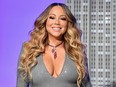 Mariah Carey participates in the ceremonial lighting of the Empire State Building in New York City, Dec. 17, 2019.