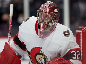 Ottawa Senators goaltender, Filip Gustavsson.