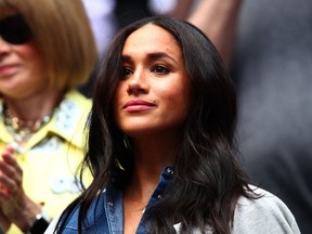 Meghan, Duchess of Sussex attends the Women's Singles final match between Serena Williams and Bianca Andreescu on day thirteen of the 2019 US Open at the USTA Billie Jean King National Tennis Center on September 07, 2019 in the Queens borough of New York City.