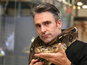 Paul 'Little Ray' Goulet of Little Ray's Reptiles, photographed in 2020.
