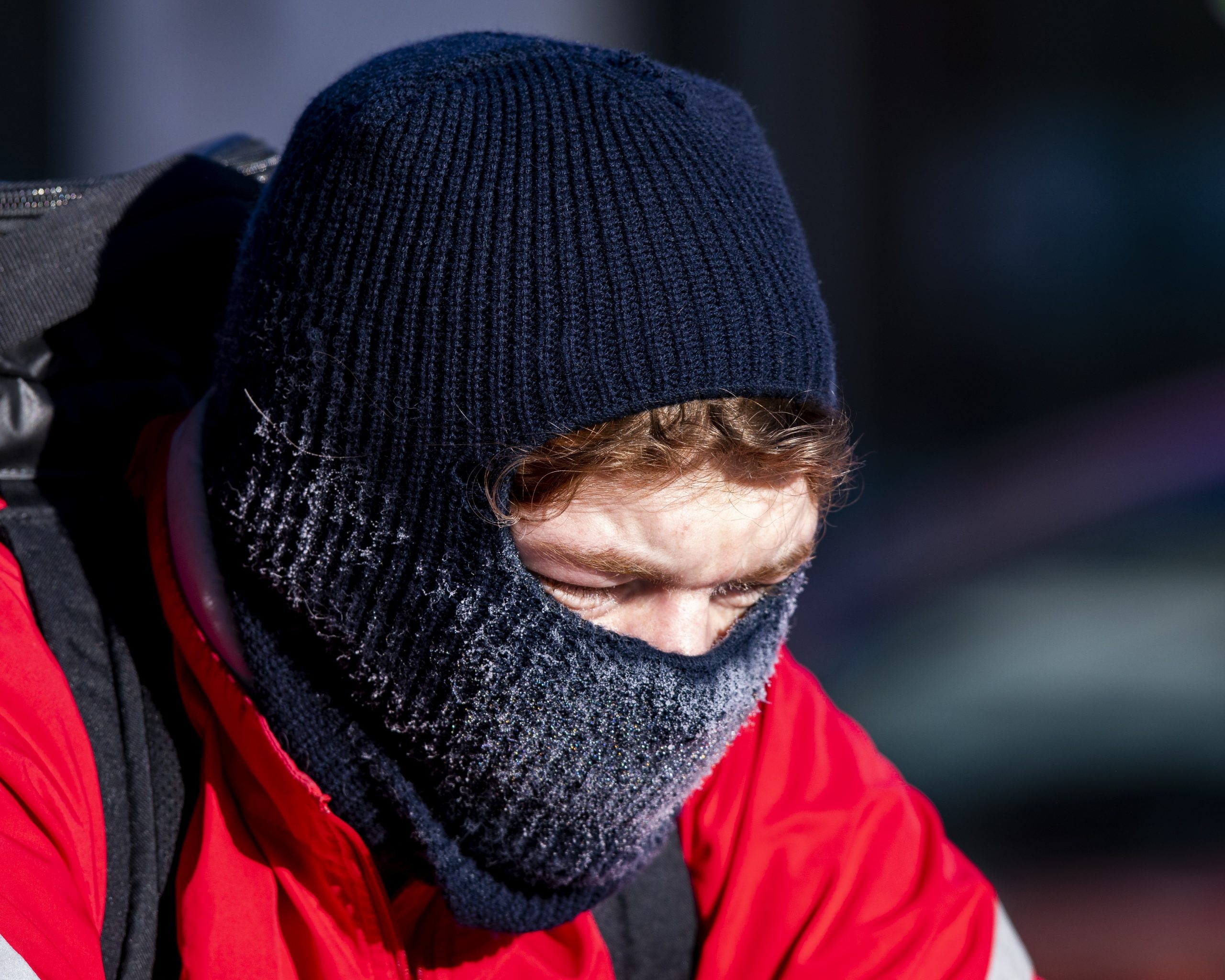 OTTAWA — A cyclist braves the extreme cold along Elgin Street on Tuesday, Jan. 11, 2022