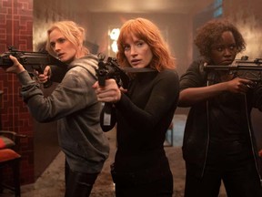 Diane Kruger, left, Jessica Chastain, centre, and Lupita Nyong'o star in "The 355."