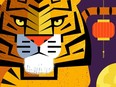 Happy new Year. New Year of the tiger. Vector illustration.