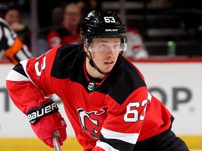Jesper Bratt of the New Jersey Devils.