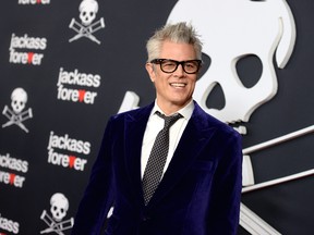 Johnny Knoxville attends the premiere of Jackass Forever at TCL Chinese Theatre on Feb. 1, 2022 in Hollywood, Calif.