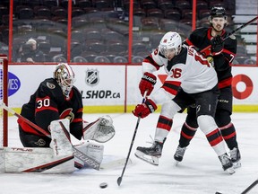 Files: The Ottawa Senators are looking to collect their four consecutive win when they play host to the New Jersey Devils on Tuesday night.
