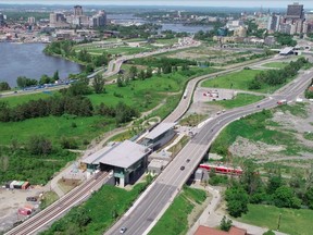 LeBreton Flats, looking east over Bayview Station.